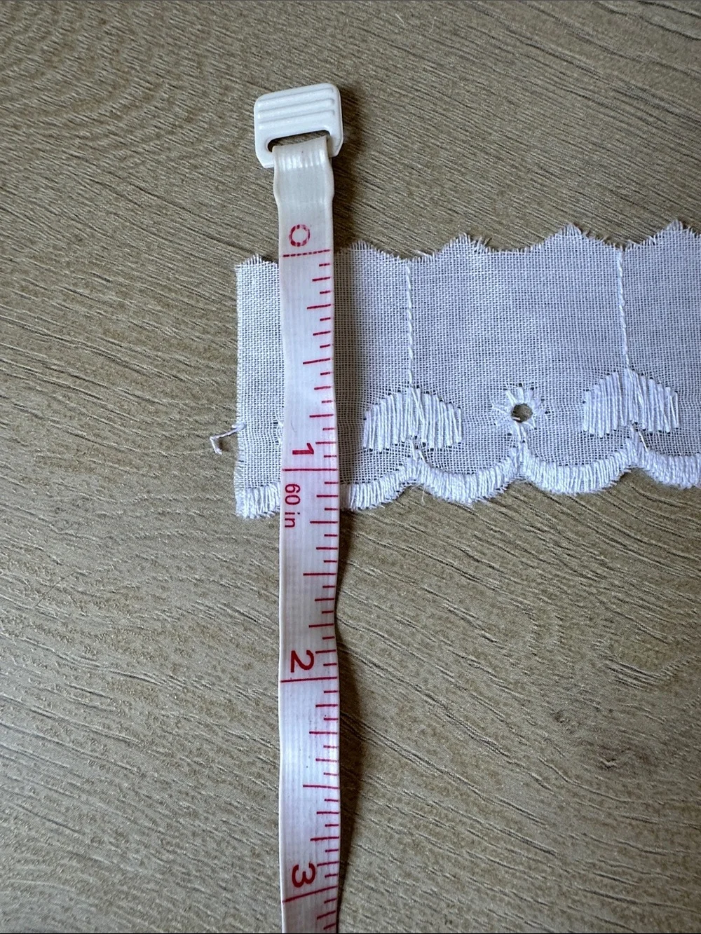 White Scalloped Eyelet Trim Tape for Sewing and Crafts